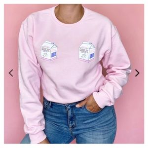 TLMB Pink Milk Carton Sweatshirt
